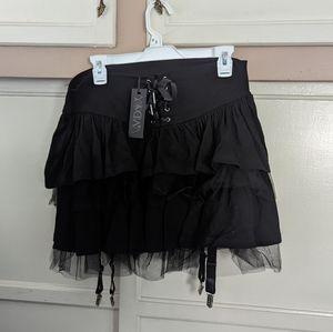 NWT Widow Dolls Kill Cavalier Courtship Mini Skirt